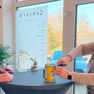 Prall gefüllte Spendendose von Gebler`s Friseure – Andreas Garweg