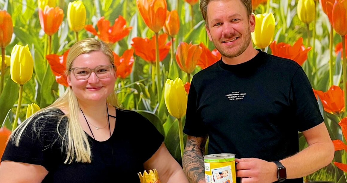 Eine volle Spendendose vom Friseursalon Garweg