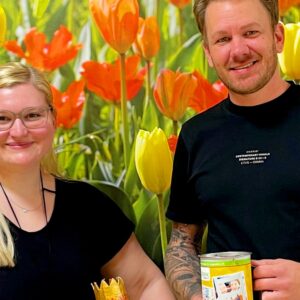 Eine volle Spendendose vom Friseursalon Garweg